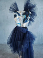 Shoredarling Sustainable Denim Organza Chiffon Dress fashion