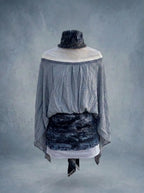 Illusion Neckline Cape Mini Dress