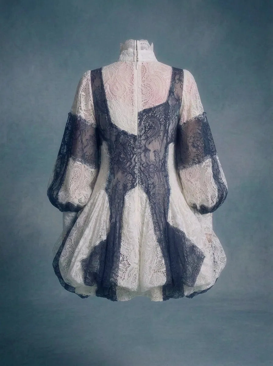 Guipure Lace Bubble Dress