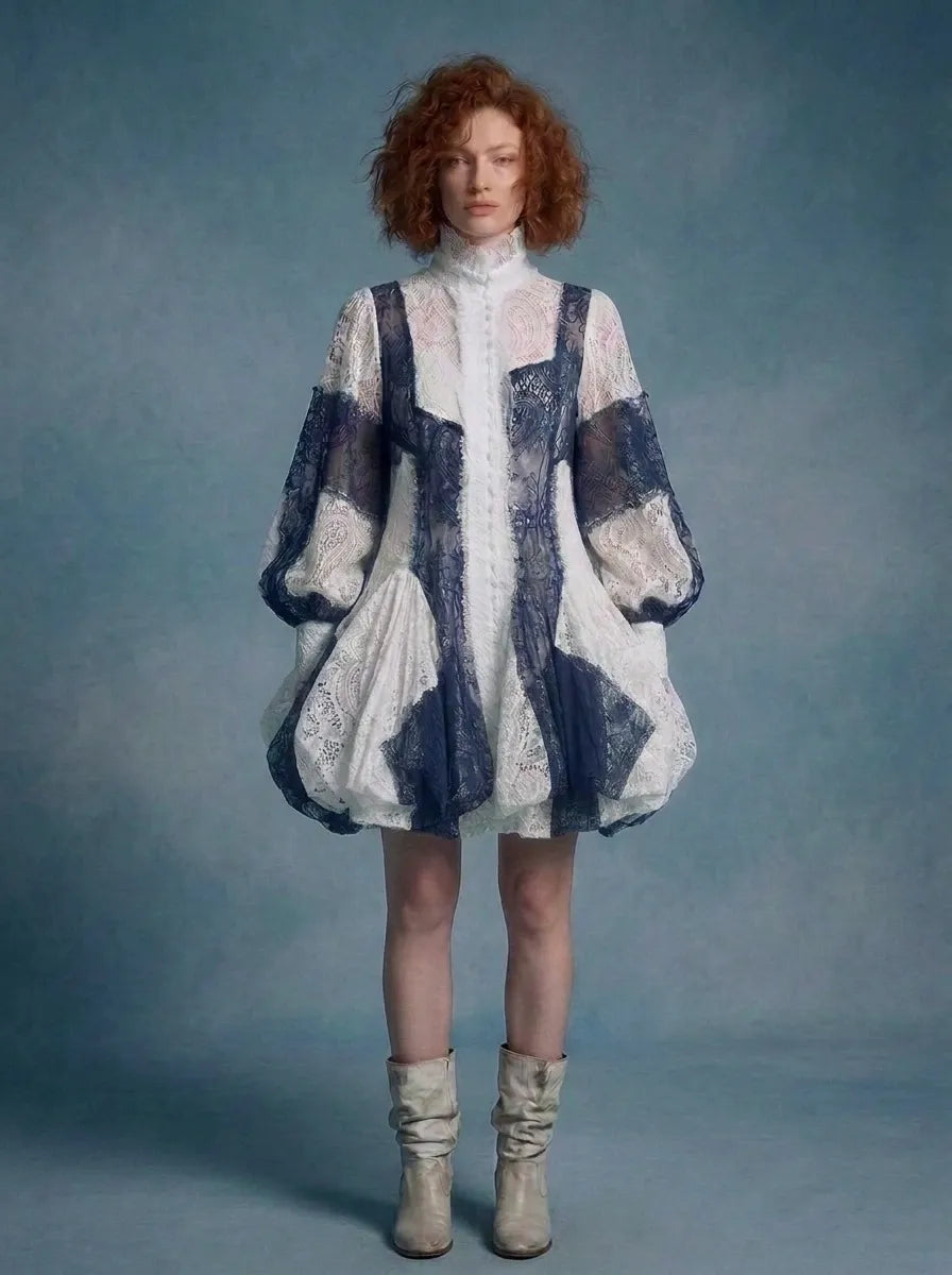 Guipure Lace Bubble Dress