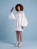 The Anchor Series: Illusion Neckline Shift Dress