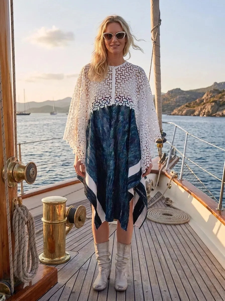 Luxe Cape Boho Dress