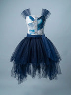 Denim Organza Chiffon Dress – Birthday Edition