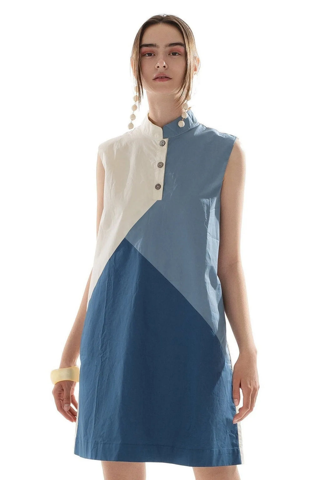 Color Block Shirt Dress